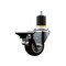 Service Caster 3'' Maroon Poly Swivel 1-7/8'' Expanding Stem Caster with Brake SCC-EX20S314-PPUB-MRN-PLB-178 - alternate 1